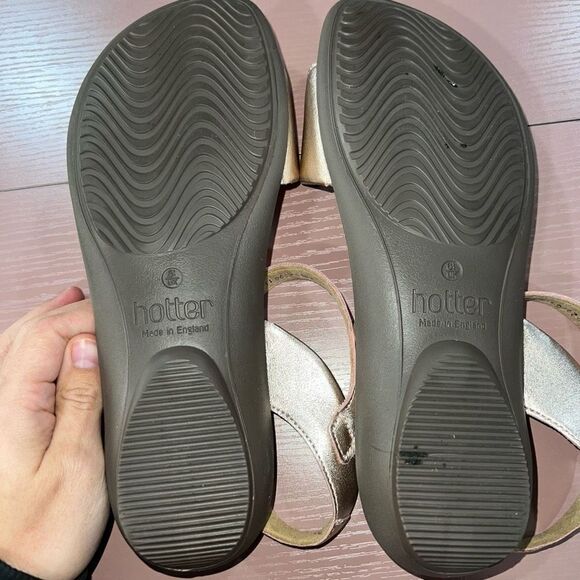 Hotter Women's Tropic Sling Back Sandals Rose Gold - Picture 3 of 5